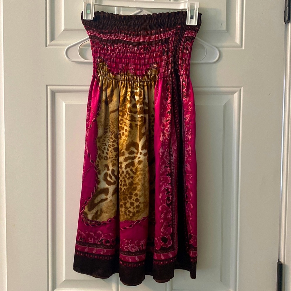 Tube top satin dress